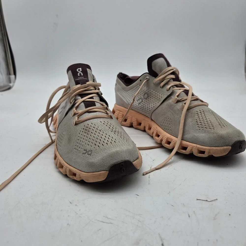 On Shoes Womens Size 7.5‎ Gray Mesh CloudTec Helion Running Sneakers Low Top